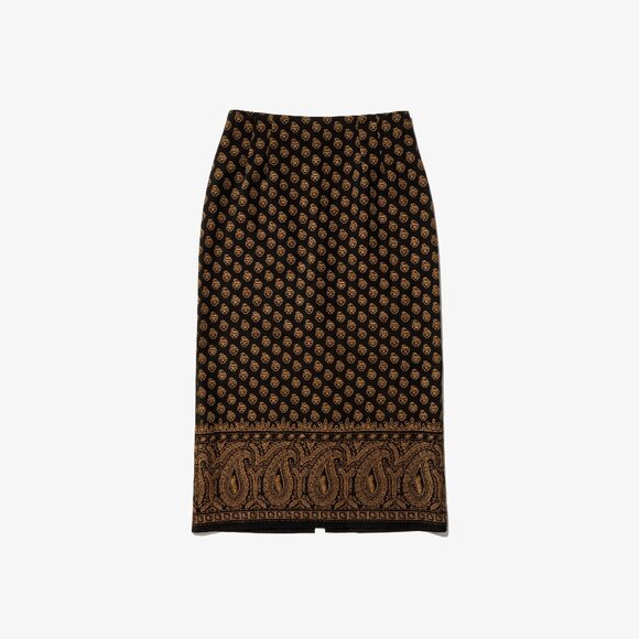 Briggs Vintage Black & Gold Paisley Pencil Skirt 👑✨ - Picture 1 of 6